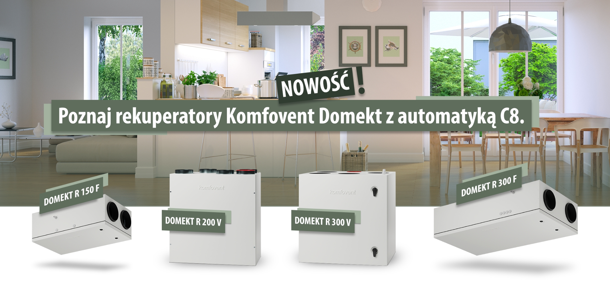 Nowość! Poznaj rekuperatory Komfovent Domekt z automatyką C8.