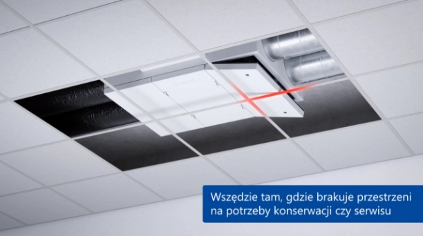 Laptop z uruchominy panelem sterującym centralą VERSO