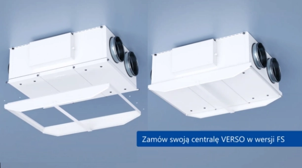 Laptop z uruchominy panelem sterującym centralą VERSO