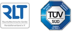 Logotypy certyfikatów TUV