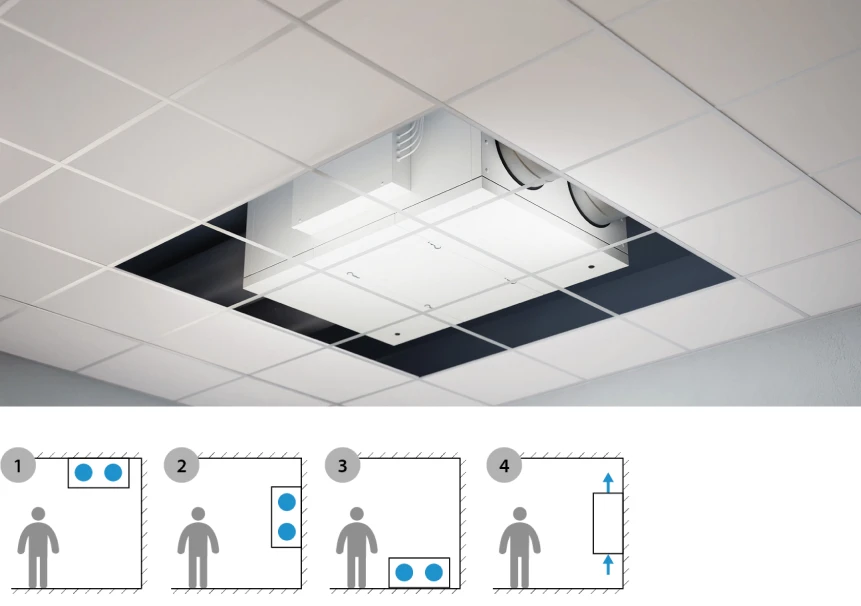 Centrala KOMFOVENT VERSO Standard z rozsuniętymi modułami